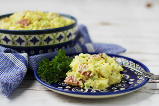 Red Potato Salad on a plate