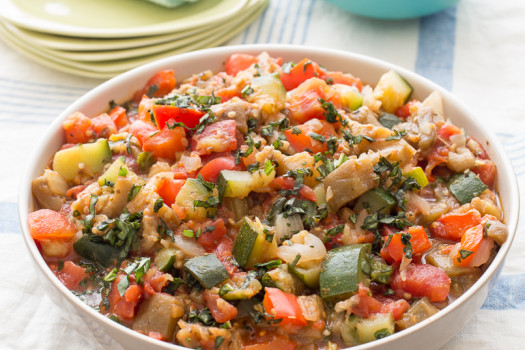 Ratatouille in a serving dish