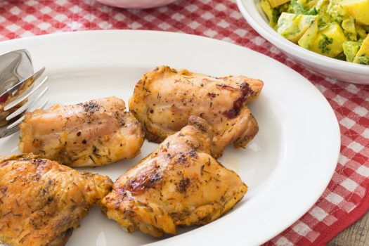 Spicy Oven-Baked Chicken on a plate