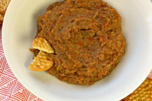 bowl of Eggplant and Pepper Dip