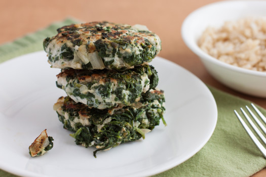 Spinach and Meat Cakes on a plate