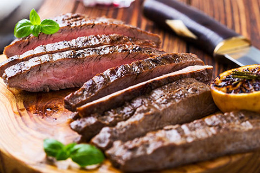 Herb Broiled Beef on a plate