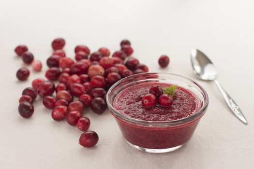 bowl of Homemade Cranberry Sauce