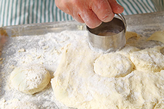 picture of Homestyle Biscuits being cut