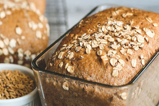 Oatmeal Bread in a baking dish