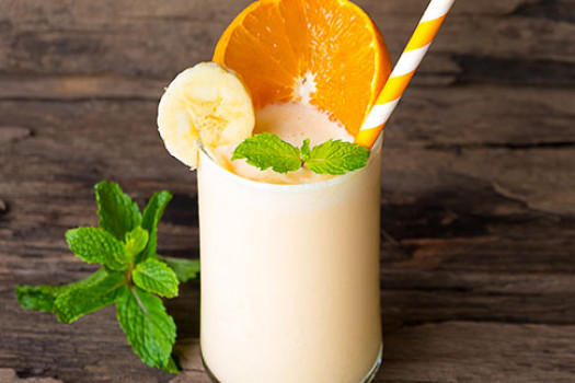 Orange Banana Frosty in a glass