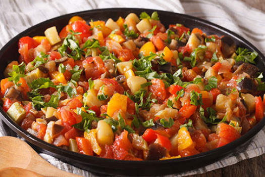 Ratatouille in a serving dish