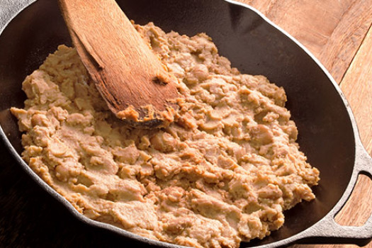 Refried Beans in a pan