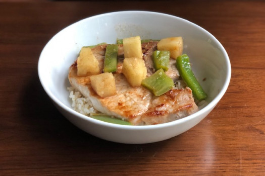 Pineapple Pork in a bowl