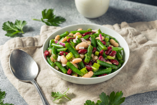 Marinated Three-Bean Salad in a bowl