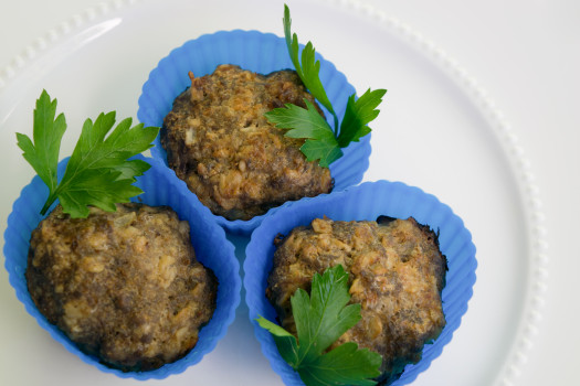 Savory Meatloaf Muffins on a plate