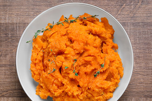 Mashed Sweet Potatoes in a bowl