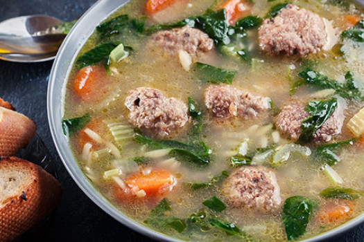Meatball Soup in a bowl