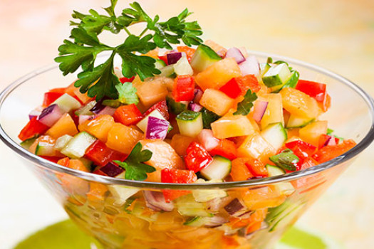 Melon Salsa in a bowl