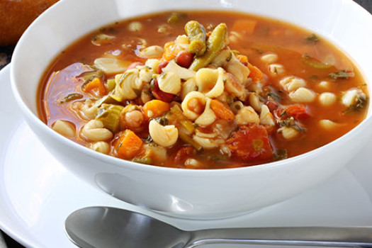 Minestrone Soup in a bowl