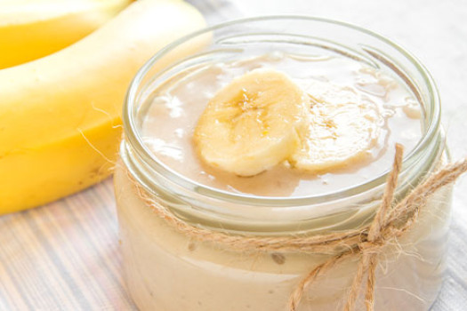 Mousse a la Banana in a bowl