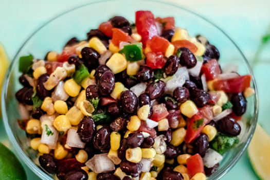 Quick Black Bean Salad in a bowl