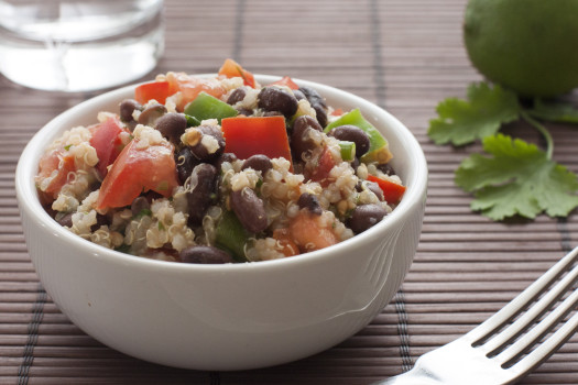 Quinoa and Black Bean Salad in a bowl