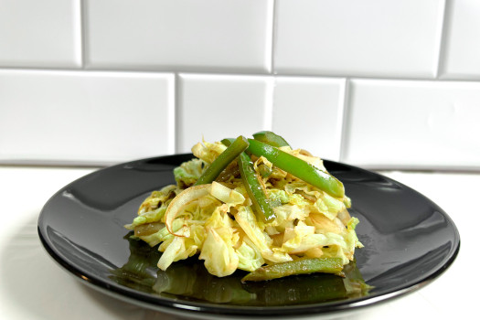 plate of Cabbage Stir Fry