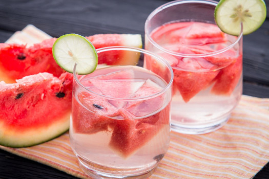water with fruit 