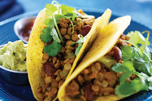 Lentil Tacos on a plate