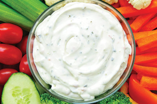 Low Fat Ranch Dip in a bowl