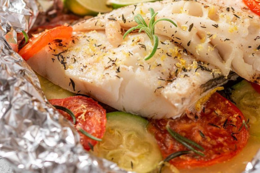 Baked Fish and Vegetables in foil