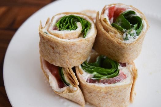 Turkey Pinwheel Appetizers on a plate