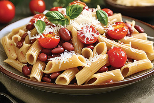 Photo of Tomato Basil and Bean Pasta Salad