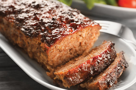 Image of turkey meatloaf on a serving platter