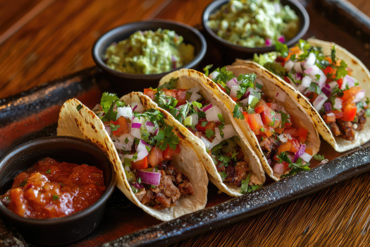 image of Roasted Pork Tacos with Pico de Gallo on a plate