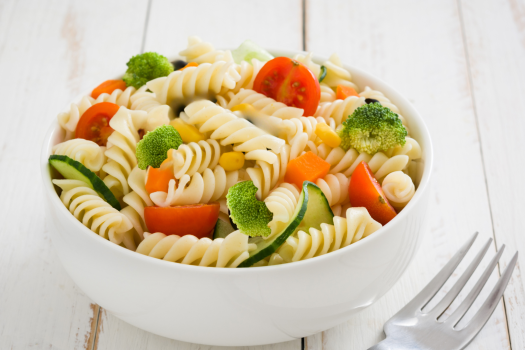 Tangy Crisp Vegetable and Pasta Salad