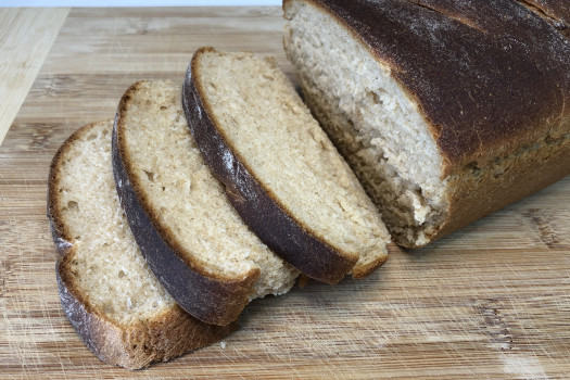 Image of Bread in a Bag recipe on a wooden cutting board.