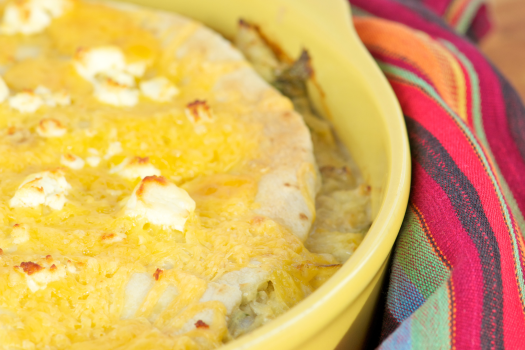 Image of Chicken Tortilla Casserole Recipe in a bowl.