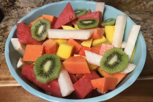 Image of Fruit Salad with Jicama recipe in a bowl.