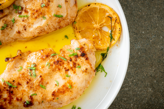 Image of Garlic Stuffed Chicken Recipe on a plate