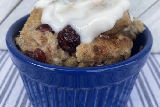 Image of Bread Pudding with Vanilla Sauce recipe in a bowl