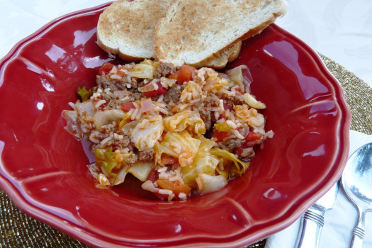 Image of Cabbage Roll Casserole Recipe in a bowl