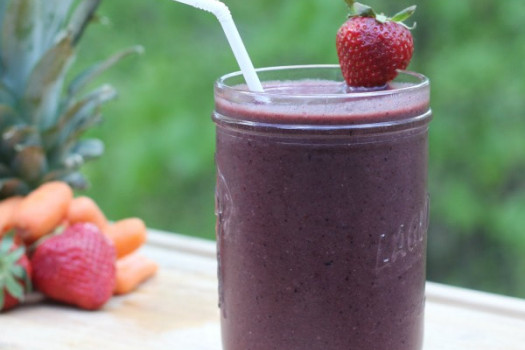 Image of Red Monster Smoothie Recipe in a glass