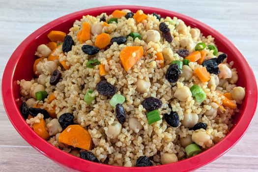 Image of Bulgur Chickpea Salad recipe in a bowl