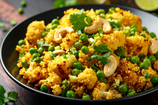 Image of Curried Quinoa and Cauliflower recipe in a bowl