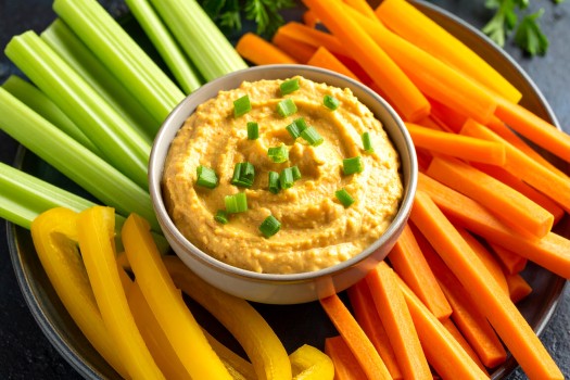Image of Curry Vegetable Dip Recipe on a plate