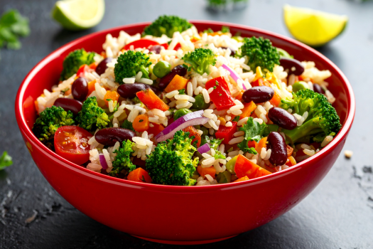 Image of Fiesta Rice Salad Recipe in a bowl