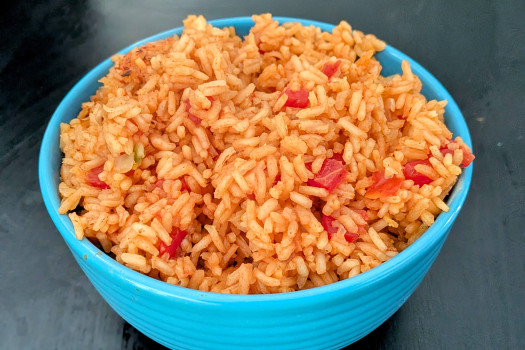 Image of Vegetable Rice with Tomatoes recipe in a bowl
