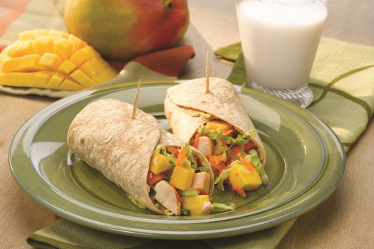 Asian Mango Chicken Wraps