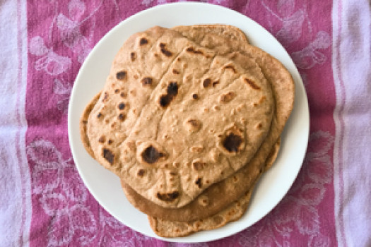 Chapatis Flatbread on a plate