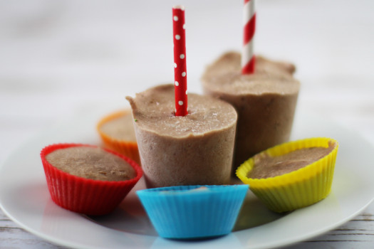 Banana Cocoa Yogurt Pops