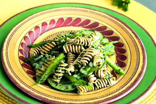 Garden Pasta Salad on a plate