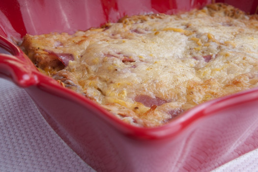Ham and Swiss Breakfast Casserole