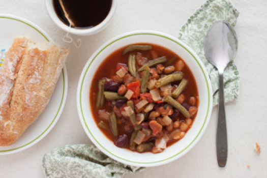 Italian Bean Soup in a bowl